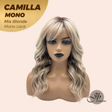 JBEXTENSION CAMILLA MONO Monofilament Handmade Wig 6X5 Full Monofilament Hand Tied Top Wig 20 Inches Mix Blonde Mono Lace Wig With Anti-slip Silicone Strips Glueless Wig CAMILLA MONO MIX BLONDE【BENDY EAR TABS】