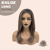 JBEXTENSION 18 Inches Pine Cones Pre-Cut Snowflake Lace Frontlace Glueless Wig KHLOE LONG PINE CONES【PERMATEASE】【BENDY EAR TABS】