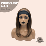JBEXTENSION 18 Inches Light Brown Headband Wig POSE FLOW HAIR - LIGHT BROWN
