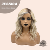 [PRE-ORDER] JBEXTENSION 16 Inches Blonde Curly Pre-Cut Side Part Snowflake Lace Frontlace Glueless Wig JESSICA【BENDY EAR TABS】