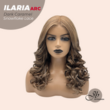 JBEXTENSION 18 Inches Dark Caramel Deep Curly Pre-Cut Arc Snowflake Lace Frontlace Glueless Wig ILARIA ARC - DARK CARAMEL【 BENDY EAR TABS 】