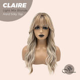 [PRE-ORDER] JBEXTENSION 22 Inches Scalpiana Light Mix Blonde 3.5X4 Hard Silky Top Natural Scalp Effect Women Wig With Bangs CLAIRE SILKY TOP LIGHT MIX BLONDE