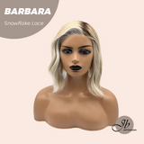 JBEXTENSION 12 Inches Blonde Curly Pre-Cut Side Part Snowflake Lace Frontlace Glueless Wig BARBARA【BENDY EAR TABS】