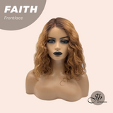 JBEXTENSION 14 Inches Wave Copper Pre-Cut Side Part Frontlace Glueless Black Sapphire Wig FAITH