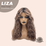 JBEXTENSION 19 Inches Deep Curly Pine Cones Pre-Cut Snowflake Lace Frontlace Glueless Wig LIZA SNOWFLAKE PINE CONES【PERMATEASE】【BENDY EAR TABS】