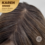 [PRE-ORDER] JBEXTENSION KAREN MONO Full Monofilament Handmade Full Lace Full Hand Tied Wig 20 Inches Maple Brown Mono Lace Handmade Futura Fiber Wig with Anti-slip Silicone Strips Glueless Wig KAREN MONO - MAPLE BROWN【BENDY EAR TABS】