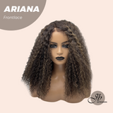 JBEXTENSION 16 Inches Deep Curly Dark Brown Pre-Cut Side Part Frontlace Glueless Black Sapphire Wig ARIANA【BENDY EAR TABS】