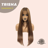 JBEXTENSION GENERATION FIVE 28 Inches Long Straight Mocha Brown Wig TRISHA G5