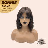 [PRE-ORDER] JBEXTENSION BONNIE MONO Full Monofilament Handmade Full Lace Full Hand Tied Wig 12 Inches Dark Brown Mono Lace Handmade Futura Fiber Glueless Wig BONNIE MONO DARK BROWN【BENDY EAR TABS】