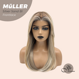 JBEXTENSION Peluca de encaje frontal para mujer de longitud media marrón de 22 pulgadas ROBY 150% de densidad