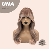 JBEXTENSION 22 Inches Apricot Wave with Bangs Wig UNA APRICOT
