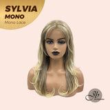 JBEXTENSION SYLVIA MONO Partial Monofilament Wig 20 Inches Dirty Blonde Curly Partial Mono Lace Glueless Wig SYLVIA MONO