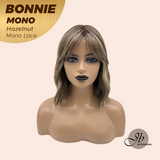 [PRE-ORDER] JBEXTENSION BONNIE MONO Full Monofilament Handmade Full Lace Full Hand Tied Wig 12 Inches Hazelnut Mono Lace Handmade Futura Fiber Glueless Wig BONNIE MONO HAZELNUT【BENDY EAR TABS】