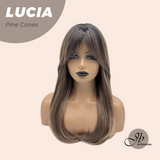 JBEXTENSION 21 Inches Natural Style Pine Cones Wig with Bangs LUCIA PINE CONES