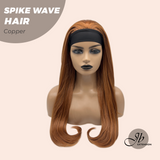 JBEXTENSION 24 Inches Long Curly Hair Copper Headband Wig SPIKE WAVE HAIR - COPPER