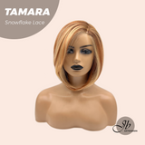 JBEXTENSION 10 Inches Sunset Blush Pre-Cut Side Part Snowflake Lace Frontlace Glueless Wig TAMARA【BENDY EAR TABS】