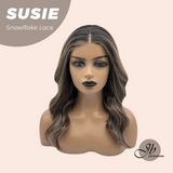 JBEXTENSION Peluca marrón recta de 22 pulgadas con flequillo ELENA B BROWN