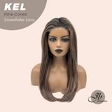 JBEXTENSION 22 Inches Pine Cones Pre-Cut Snowflake Lace Frontlace Glueless Wig KEL PINE CONES【PERMATEASE】【BENDY EAR TABS】