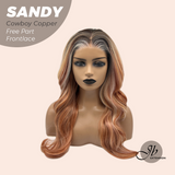 JBEXTENSION 24 Inches Cowboy Copper Curly 13X6 Lace Free Part Frontlace Glueless Wig SANDY COWBOY COPPER
