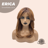JBEXTENSION 18 Inches Curly Copper Pre-Cut T Part Snowflake Lace Frontlace Glueless Black Sapphire Wig ERICA【BENDY EAR TABS】
