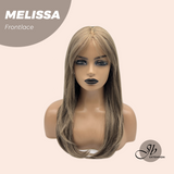 JBEXTENSION Peluca de encaje frontal para mujer de longitud media marrón de 22 pulgadas ROBY 150% de densidad