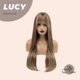 JBEXTENSION 24 Inches Hazelnut Wig With Bangs LUCY HAZELNUT