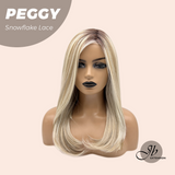JBEXTENSION 19 Inches Long Straight Mix Blonde Pre-Cut Side Part Snowflake Lace Frontlace Glueless Wig PEGGY【BENDY EAR TABS】