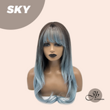 JBEXTENSION Peluca negra suave con corte Bob corto de 16 pulgadas con flequillo FEDERICA SOFT BLACK