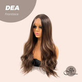 JBEXTENSION 26 Inches Ombre Brown Curly Frontlace Wig DEA