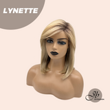 JBEXTENSION 14 Inches Honey Blonde Women Fashion Full Machine Wig LYNETTE【PLUS PERMATEASE】【BENDY EAR TABS】
