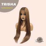 JBEXTENSION GENERATION FIVE 28 Inches Long Straight Mocha Brown Wig TRISHA G5