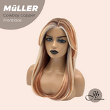 JBEXTENSION Peluca de encaje frontal para mujer de longitud media marrón de 22 pulgadas ROBY 150% de densidad