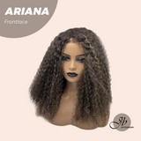 JBEXTENSION 16 Inches Deep Curly Dark Brown Pre-Cut Side Part Frontlace Glueless Black Sapphire Wig ARIANA【BENDY EAR TABS】