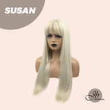 Get the Influencer Look with 25 Inches Light Blonde Straight Wig SUSAN