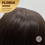 JBEXTENSION FLORIA MONO Full Monofilament Wig 20 Inches Curly Dark Brown Full Mono Lace Glueless with Anti-slip Silicone Strips Wig FLORIA MONO - DARK BROWN【BENDY EAR TABS】