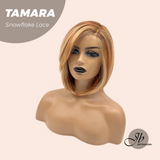 JBEXTENSION 10 Inches Sunset Blush Pre-Cut Side Part Snowflake Lace Frontlace Glueless Wig TAMARA【BENDY EAR TABS】
