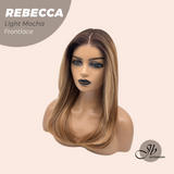 JBEXTENSION 20 Inches Long Light Mocha Women Pre-Cut Frontlace Glueless Wig REBECCA LIGHT MOCHA