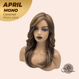 [PRE-ORDER] JBEXTENSION APRIL MONO Monofilament Handmade Wig 6X5 Full Monofilament Hand Tied Top Wig 18 Inches Caramel Mono Lace Wig With Anti-slip Silicone Strips Glueless Wig APRIL MONO CARAMEL【BENDY EAR TABS】