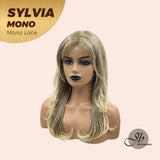 JBEXTENSION SYLVIA MONO Partial Monofilament Wig 20 Inches Dirty Blonde Curly Partial Mono Lace Glueless Wig SYLVIA MONO