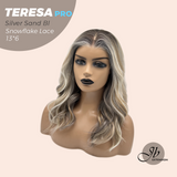 [PRE-ORDER] JBEXTENSION 18 Inches Silver Sand Blonde Pre-Cut 13X6 Free Part Snowflake Lace Frontlace Glueless Wig TERESA PRO - SILVER SAND BLONDE【BENDY EAR TABS】