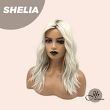 JBEXTENSION 18 Inches Wave White Blonde Women Fashion Full Machine Wig SHELIA【PERMATEASE】