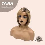 JBEXTENSION 12 Inches Shatush Mix Blonde Pre-Cut Side Part Snowflake Lace Frontlace Glueless Wig TARA SNOWFLAKE【BENDY EAR TABS】