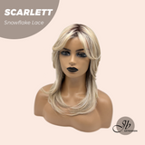 JBEXTENSION 19 Inches Curly Mix Blonde Pre-Cut T Part Snowflake Lace Frontlace Glueless Wig SCARLETT【BENDY EAR TABS】