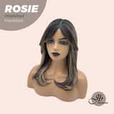 JBEXTENSION 16 Inches Hazelnut Curly Women Pre-Cut Frontlace Glueless Wig with Bangs ROSIE HAZELNUT