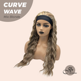 JBEXTENSION 26 Inches Long Wave Mix Blonde Headband Wig CURVE WAVE - MIX BLONDE
