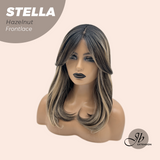 JBEXTENSION Peluca de encaje frontal para mujer de longitud media marrón de 22 pulgadas ROBY 150% de densidad