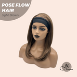 JBEXTENSION 18 Inches Light Brown Headband Wig POSE FLOW HAIR - LIGHT BROWN