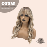 [PRE-ORDER] JBEXTENSION 22 Inches Scalpiana Long Wave Light Mix Blonde 3.5X4 Hard Silky Top Natural Scalp Effect Wig with Bangs OSSIE LIGHT MIX BLONDE