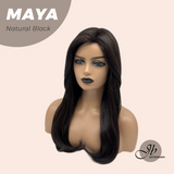 JBEXTENSION 22 Inches Natural Black Women Fashion Full Machine Wig MAYA NATURAL BLACK【PLUS PERMATEASE】【BENDY EAR TABS】