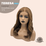 [PRE-ORDER] JBEXTENSION 18 Inches Caramel Pre-Cut 13X6 Free Part Snowflake Lace Frontlace Glueless Wig TERESA PRO - CARAMEL【BENDY EAR TABS】